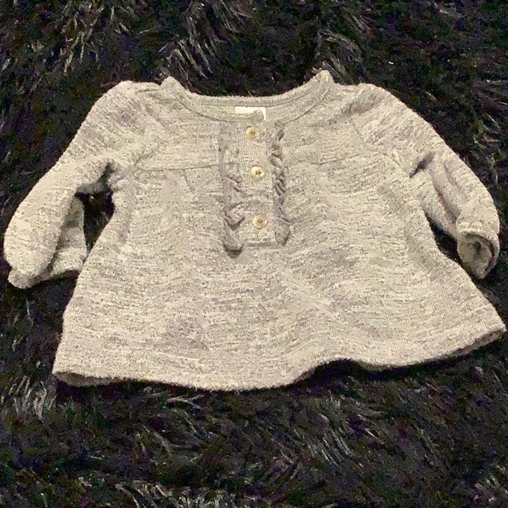 Gray Kids' Ruffled Top